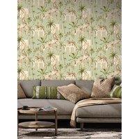 Arthouse Leopard Arches Wallpaper - Sage Green