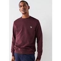 Ps Paul Smith Ps Paul Smith Regular Fit Zebra Crew Sweat - Red