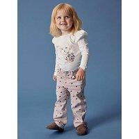 Name It Mini Girls Heart Print Jeans - Pink