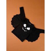 Name It Mini Boys Halloween Bat Tshirt With Wings - Black