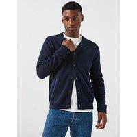 Ps Paul Smith Button Through Knitted Cardigan - Navy