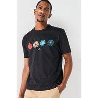 Ps Paul Smith Flowers Graphic T-Shirt - Black
