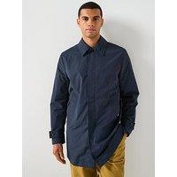 Ps Paul Smith Lightweight Overcoat - Navy