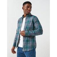 Ps Paul Smith Tailored Fit Button Down Check Shirt - Green
