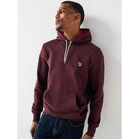 Ps Paul Smith Ps Paul Smith Regular Fit Zebra Hoodie - Red
