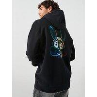 Ps Paul Smith Bunny Back Graphic Overhead Hoodie - Black