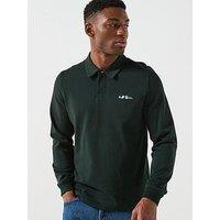 Ps Paul Smith Embroidered Long Sleeve Polo Shirt - Green