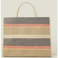 Accessorize Stripe Book Tote Bag - Pastel Multi