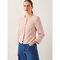 Monsoon Ruth Scallop Jacket - Pink
