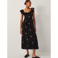 Monsoon Daisy Midi Dress - Black