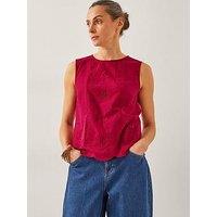 Monsoon Orla Broderie Tank - Red