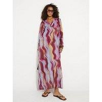 River Island Printed Maxi Tunic Dress - Brown