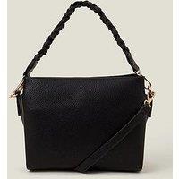Accessorize Plait Strap X Body Bag - Black