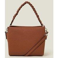 Accessorize Plait Strap X Body Bag - Tan
