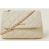 Accessorize Anna Quilted X Body Bag - Cream