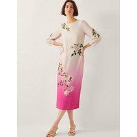 Monsoon Felicity Ombre Midi Dress - Pink