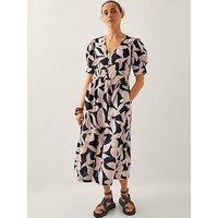 Monsoon Annie Print Dress - Black