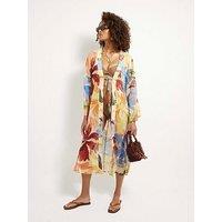 River Island Printed Long Line Kimono - Multi