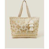 Accessorize Metallic Kia Tote - Gold