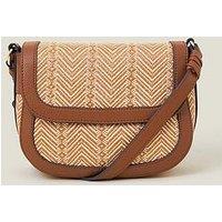 Accessorize Woven X Body Bag - Tan
