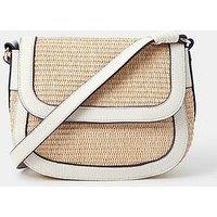Accessorize Woven X Body Bag - Cream