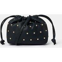 Accessorize Studded Bucket Bag - Black