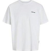 Jack & Jones Junior Boys Motion Photo Back Print Short Sleeve T-Shirt - White
