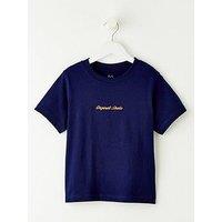 Jack & Jones Mini Younger Boys Embroidered Short Sleeve T-Shirt - Blue