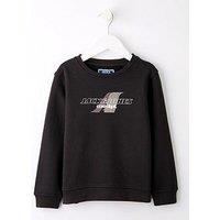 Jack & Jones Mini Younger Boys Tier Print Sweatshirt - Black