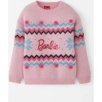 Barbie Knitted Christmas Jumper - Pink