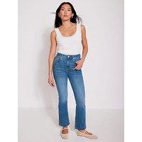 Mint Velvet Mid Indigo Kick Flare Jeans - Blue