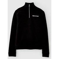 Jack & Jones Junior Boys Embroidered Half Zip Sweat - Black