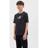 Jack & Jones Junior Boys Tier Front Print Short Sleeve T-Shirt - Black