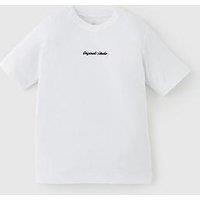 Jack & Jones Junior Boys Embroidered Short Sleeve T-Shirt - White
