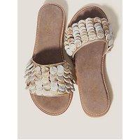 Monsoon Sacha Shell Sandals - Cream