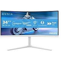 Philips 34M2C5501A/00 34In Uwqhd (3440X1440) 180Hz Fast Va Gaming Monitor - White