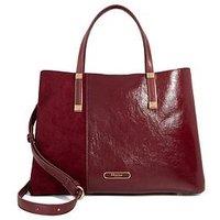 Dune London Dorry P Textured Tote Bag - Burgundy