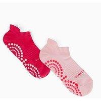 Sweaty Betty Womens Training Reformer Ankle Gripper 2 Pack Socks - Pink