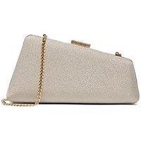 Dune London Balancing Asymmetric Clutch Bag - Gold