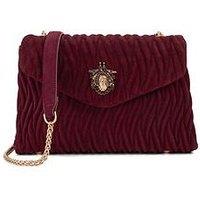 Dune London Darling Premium Collection Leather Cross Body Bag - Burgundy