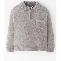 The Very Collection Boys Half Zip Knitted Jumper - Grey