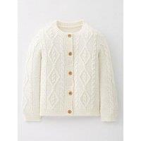 Mini V By Very Girls Chunky Cable Knit Cardigan - Cream