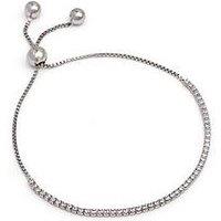 Say It With Adjustable Tennis Bracelet - Silver