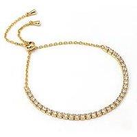 Say It With Adjustable Tennis Bracelet - Yellow Gold