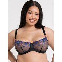 Curvy Kate Strawberry Crush Balcony Bra - Black Multi