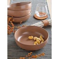 Very Home Mushroom Set Of 4 Saintes Pasta Bowls