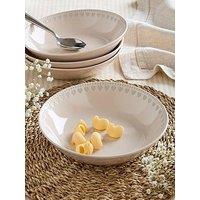 Very Home Heart Pad Print Set Of 4 Saintes Pasta Bowls