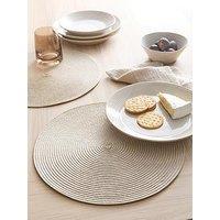 Michelle Keegan Home Set Of 4 Round Woven Placemats
