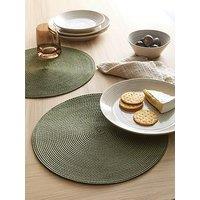 Michelle Keegan Home Set Of 4 Round Woven Placemats