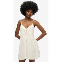 Superdry Textured Woven Cami Mini Dress - White